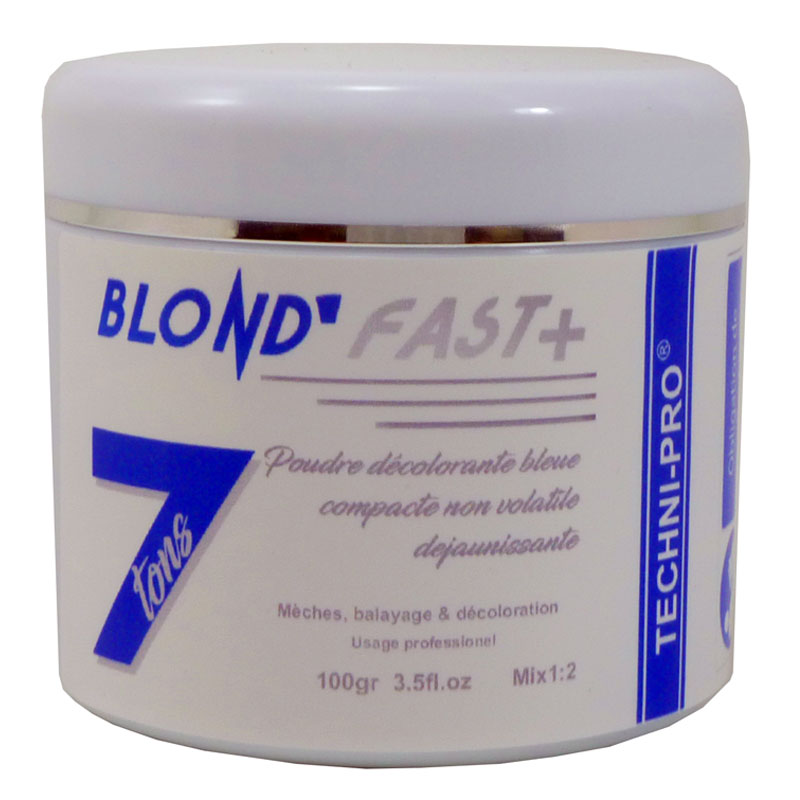 Blond'Fast 7+ poudre decolorante bleue 100gr